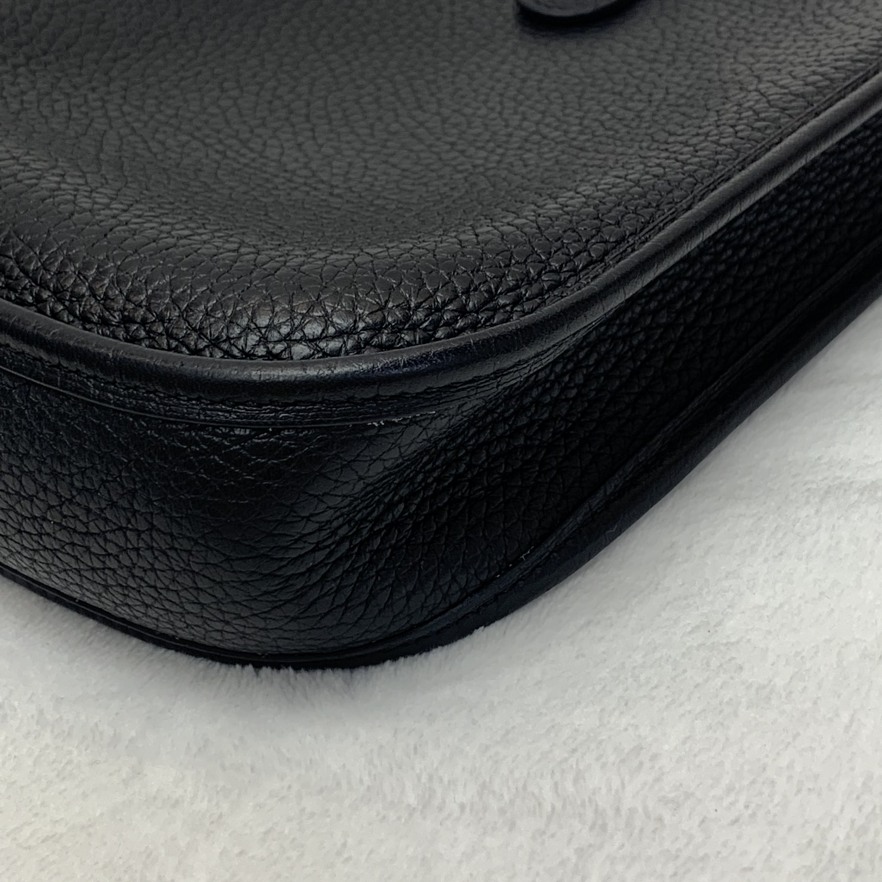 Hermes Mini Evelyne 黑色銀扣TC皮