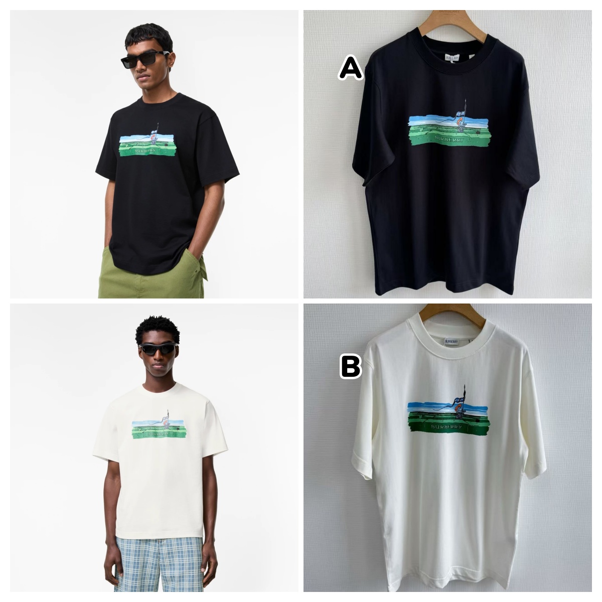 【頂級原單】BURBERRY Maze Cotton T-shirt 迷宮棉質Tee