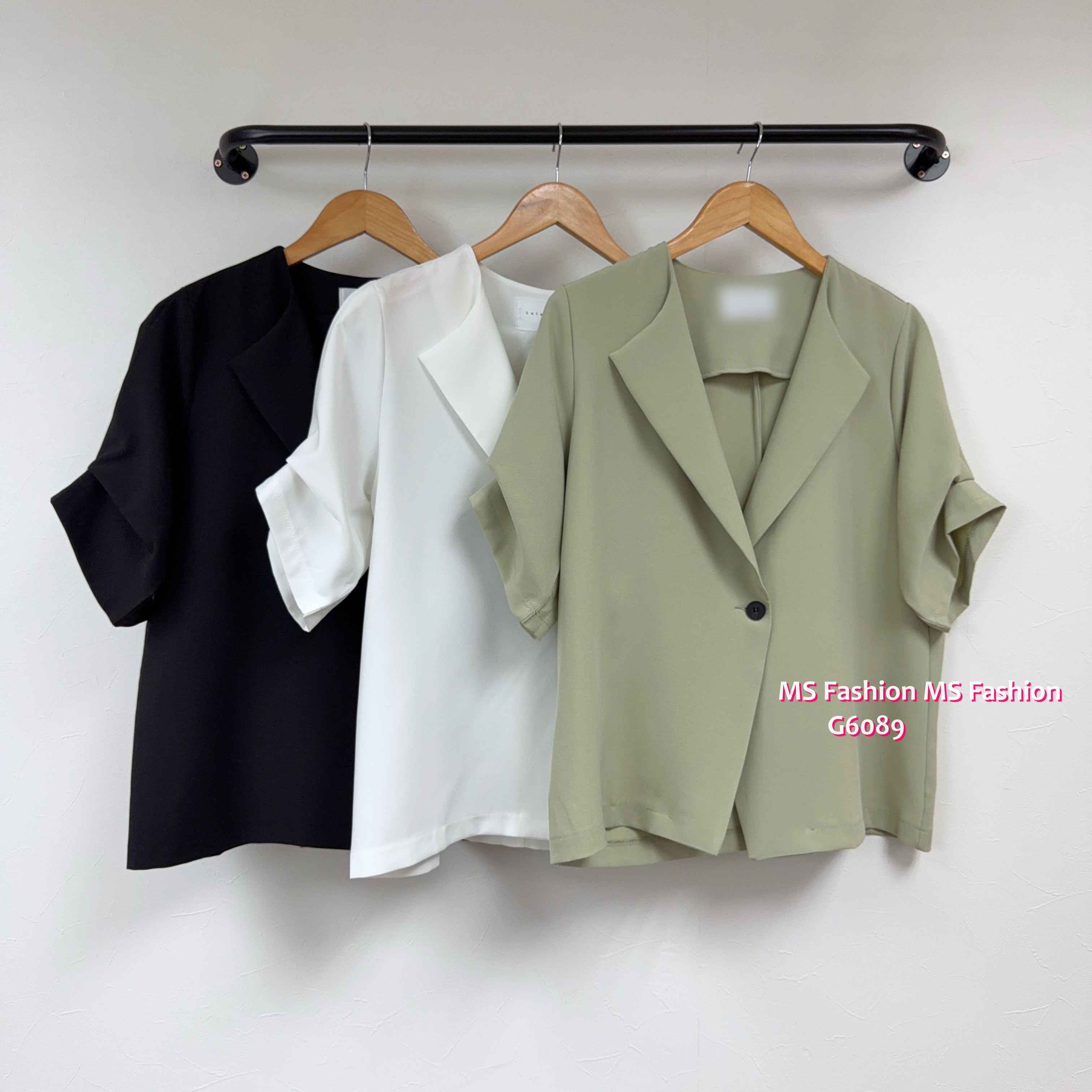 G6189 韓國🇰🇷單鈕短袖薄外套