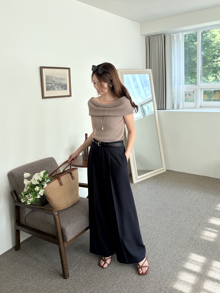 [輕薄!] Summer Timeless Rayon Pants (Navy)