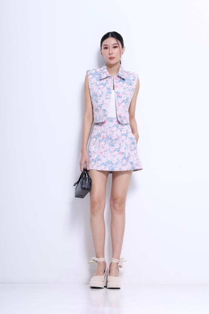 印花翻领上衣 2682