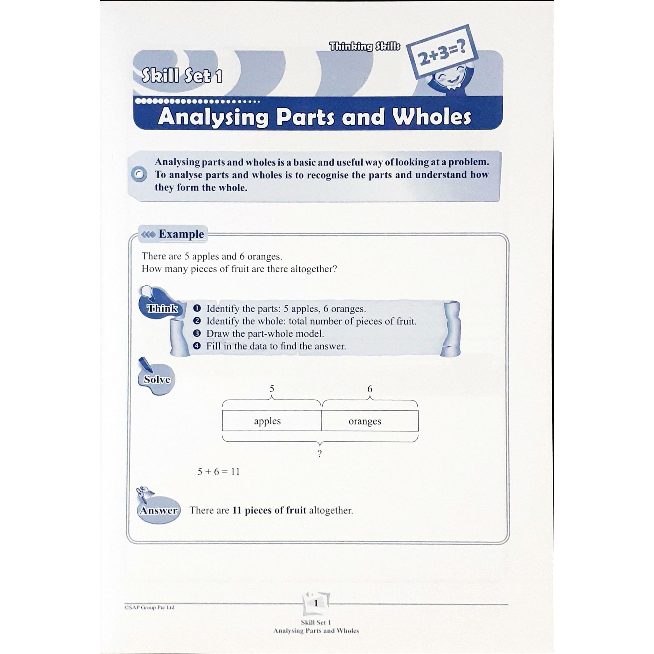 SAP Mathematics Thinking Skills & Heuristics Primary 1