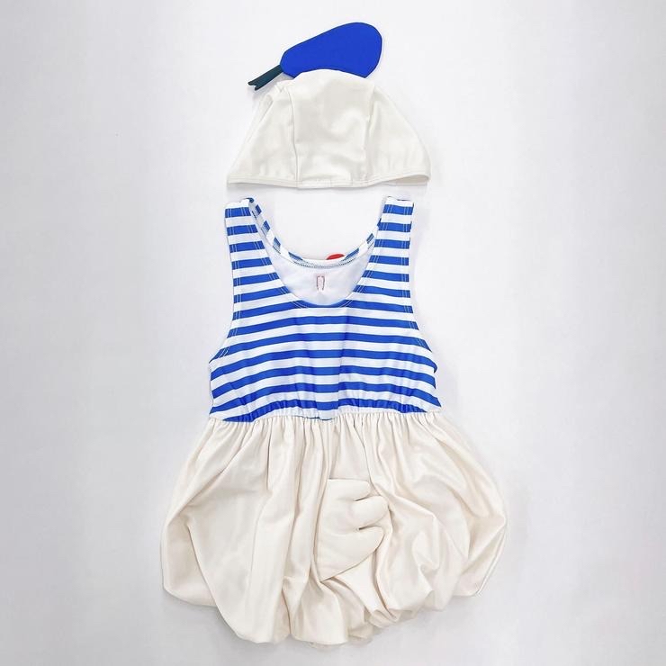 🇯🇵限時預訂 日本直送🇯🇵唐老鴨造型連身泳衣帽子套裝