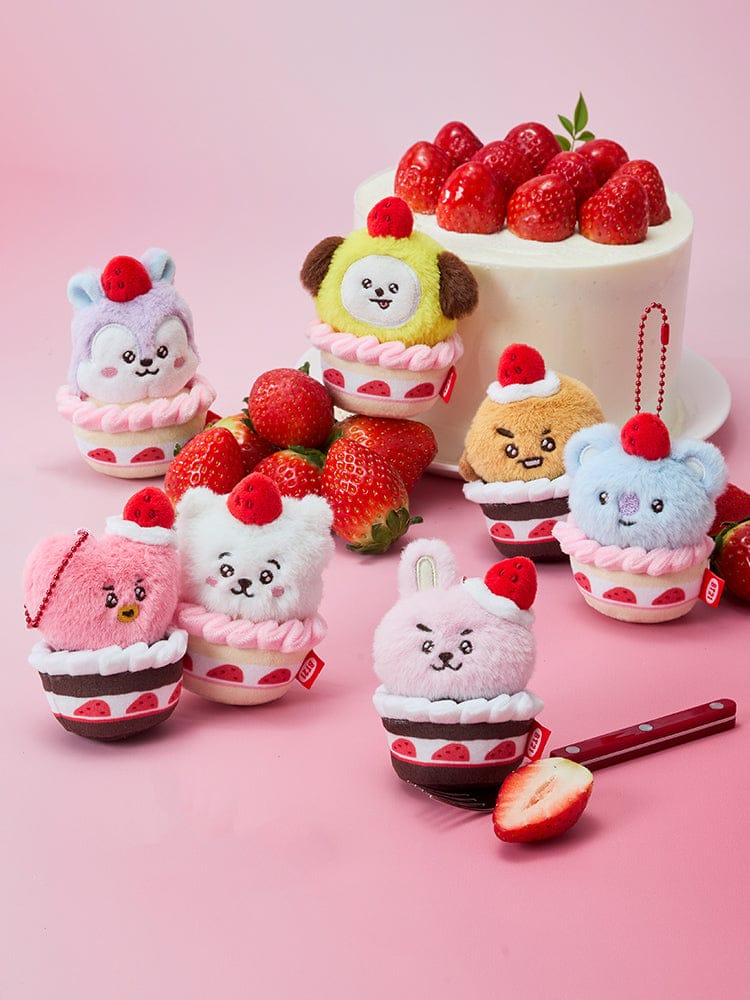 📦訂購 韓國代購 Line Friends BT21 STRAWBERRY TART PLUSH KEYRING 公仔鎖匙扣🧸