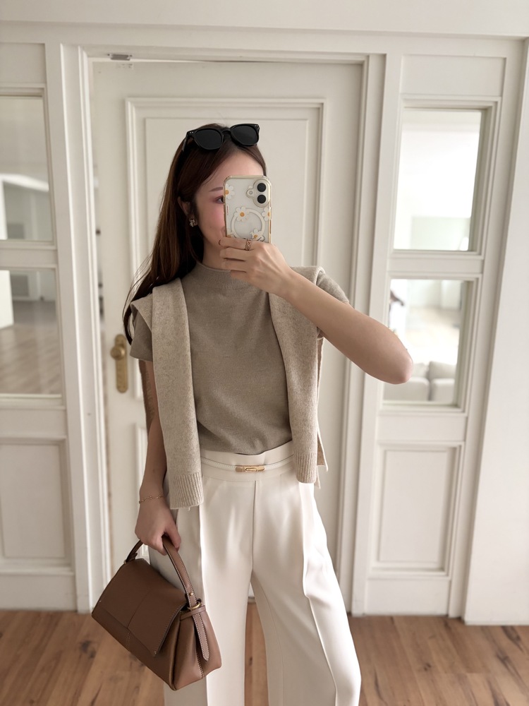 Daily Angora Knitted Top (Mocha)