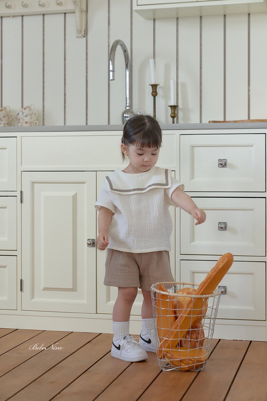 ☀️預訂 韓國直送☀️🇰🇷Bebenine三色海洋風水手方領純棉上下套裝