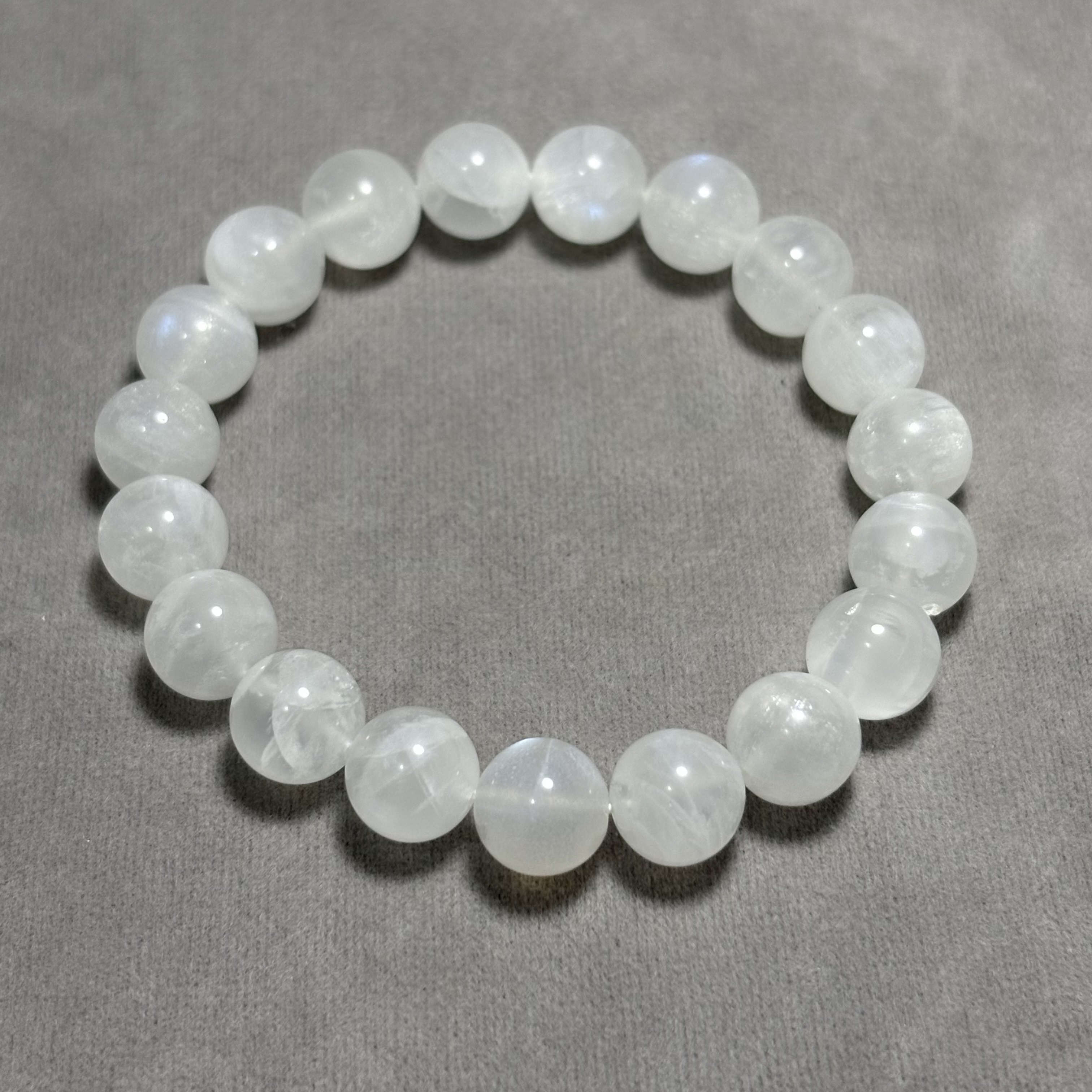 10mm月亮石 晶石 手鏈No.0584