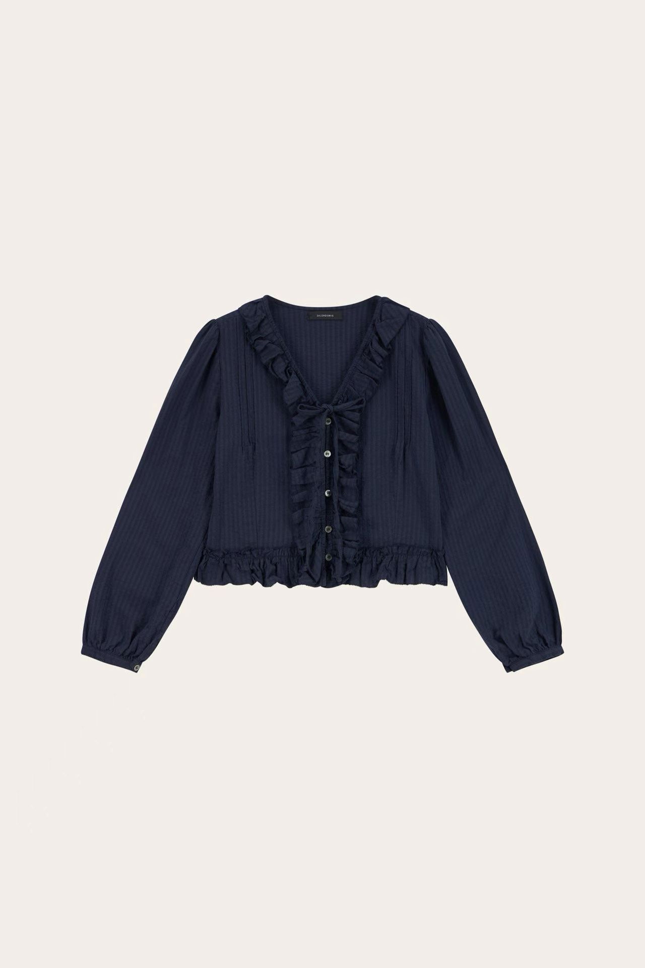 Ruffle soft cotton shirt 