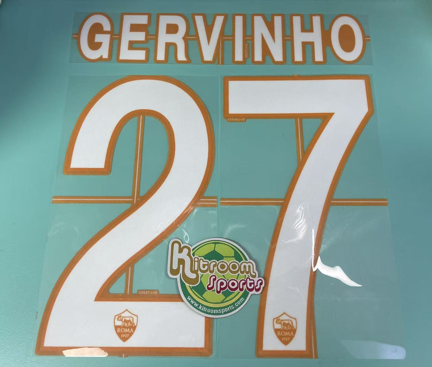 2013-14 Roma Home Nameset #27 GERVINHO