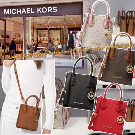$198隻。👜Mic*ha*el Ko*rs Mer*cer Extra-Small Pebbled Leather Crossbody Bag