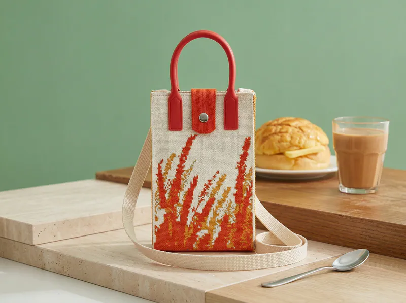 針織斜孭袋-經典紙杯