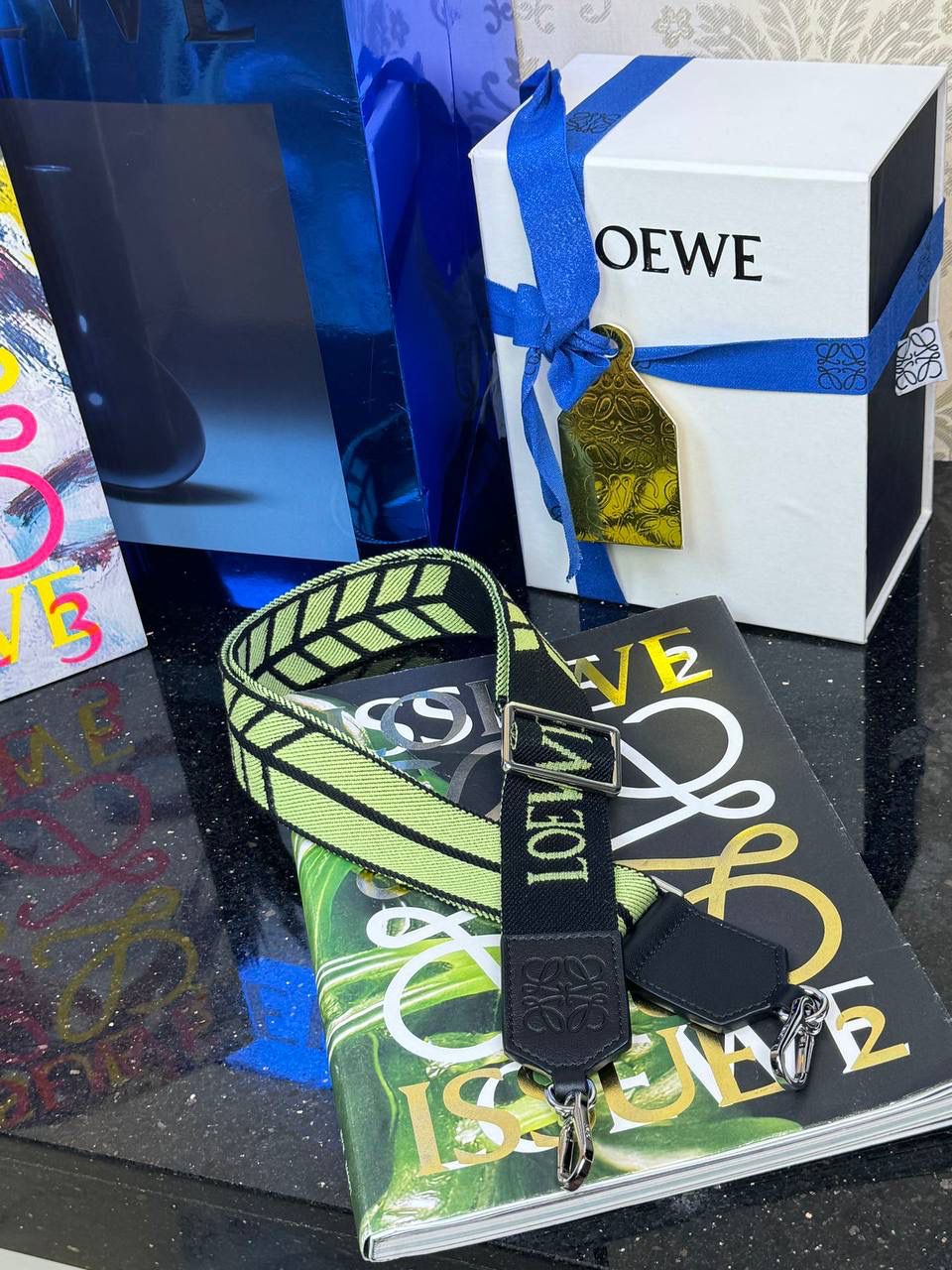 𝐀𝐧𝐚𝐠𝐫𝐚𝐦 刺绣肩带「草绿色/克」 👈 全新升级上线♻️ 尺寸:130-4cm（长度可调节） 编码：182323