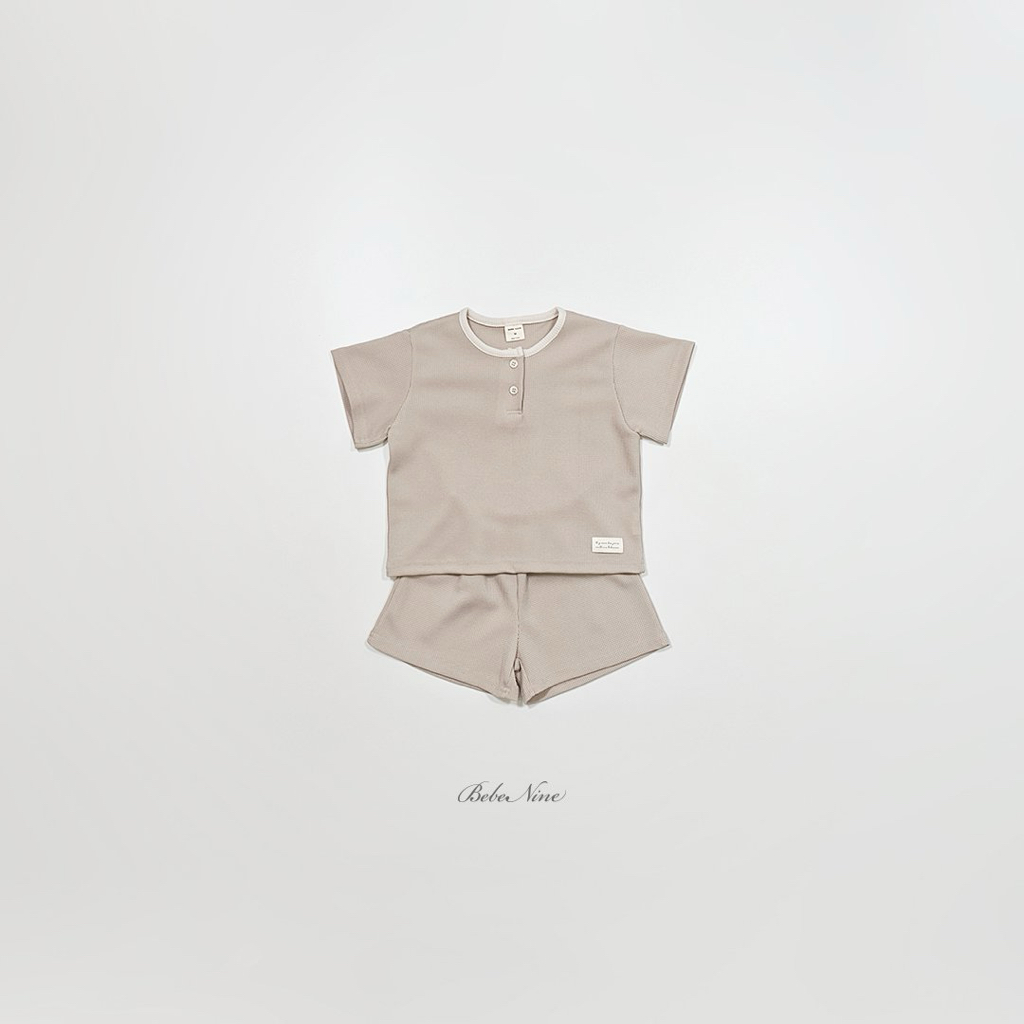 ☀️預訂 韓國直送☀️🇰🇷Bebenine三色簡約華夫格短袖短褲上下套裝