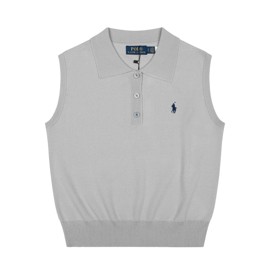 預訂 RL POLO 翻領三粒鈕無袖上衣 