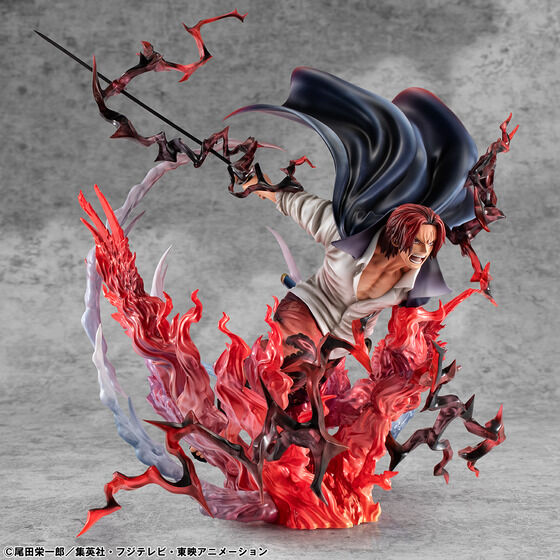 (預訂訂金 $900) (總價 $1814) (魂限) MegaHouse Portrait.Of.Pirates One Piece “SA-MAXIMUM”  Redhaired Shanks POP 海賊王 紅髮海賊團 大頭 紅髮 撒古斯 "神避" (行版)