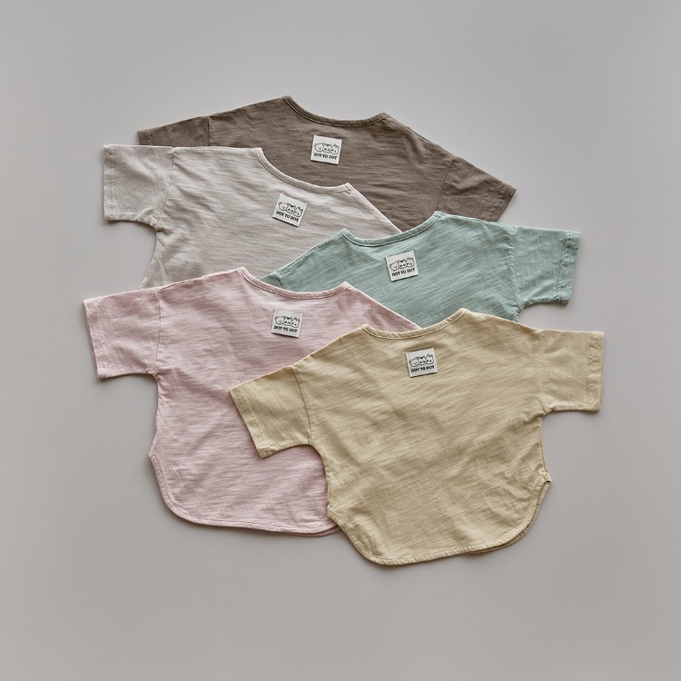 DOTTODOT 竹節紋理純色T恤