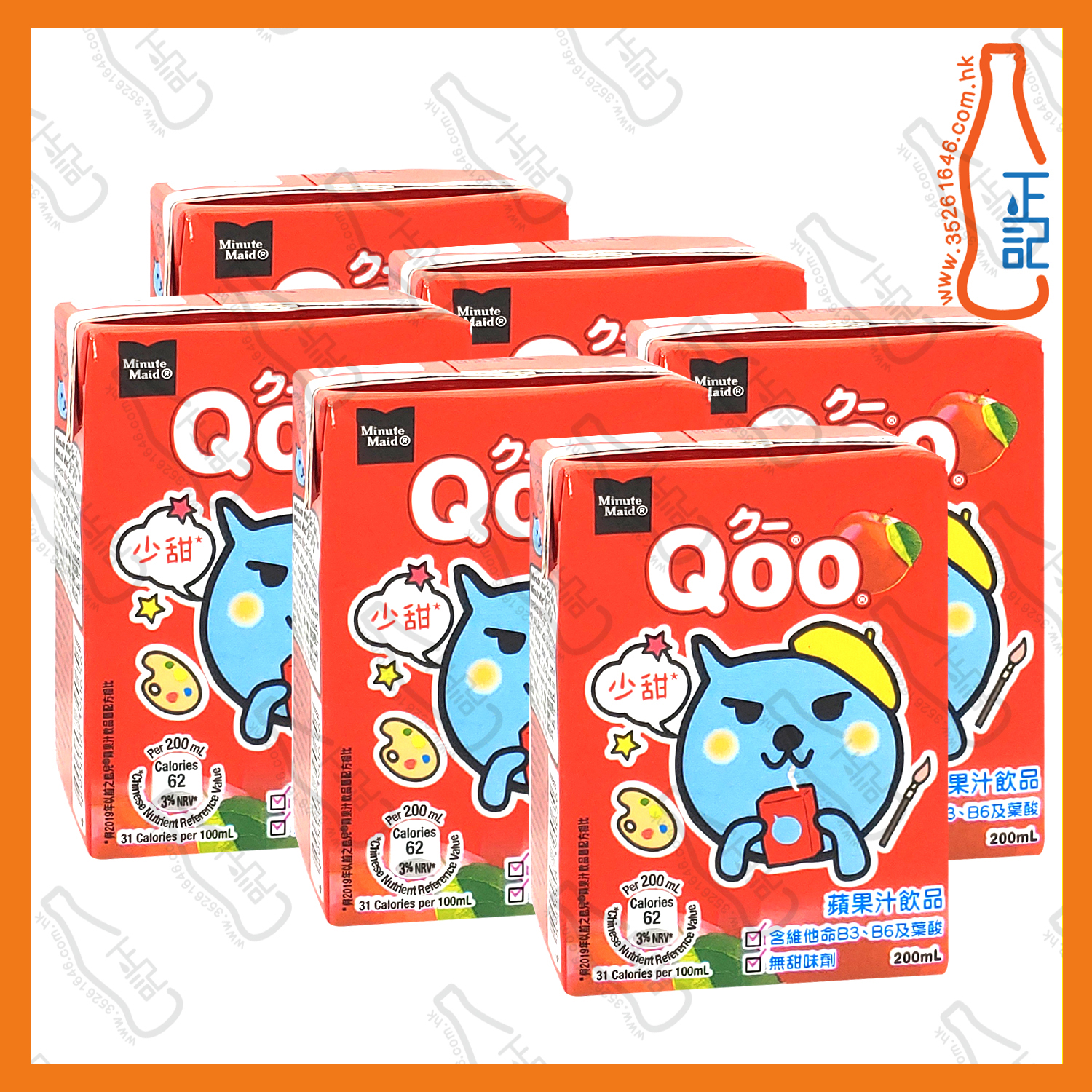 ==Qoo 蘋果汁 200ml x 6包 /排