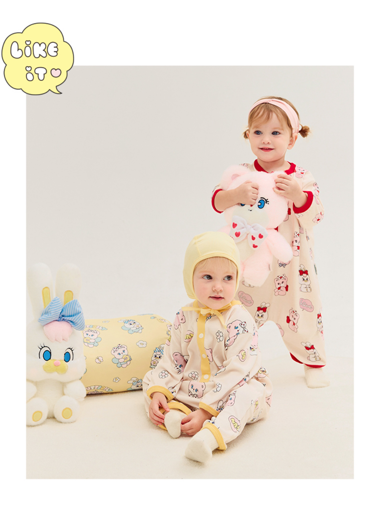 🌸預訂 韓國直送🌸🇰🇷Milk Baby x MOMOREI兩色人物印花寬鬆長袖連身服