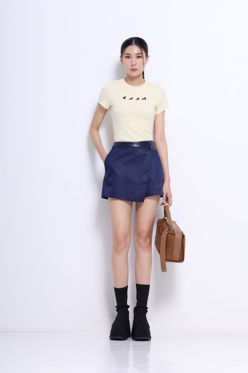 刺绣小狗图案上衣 2611