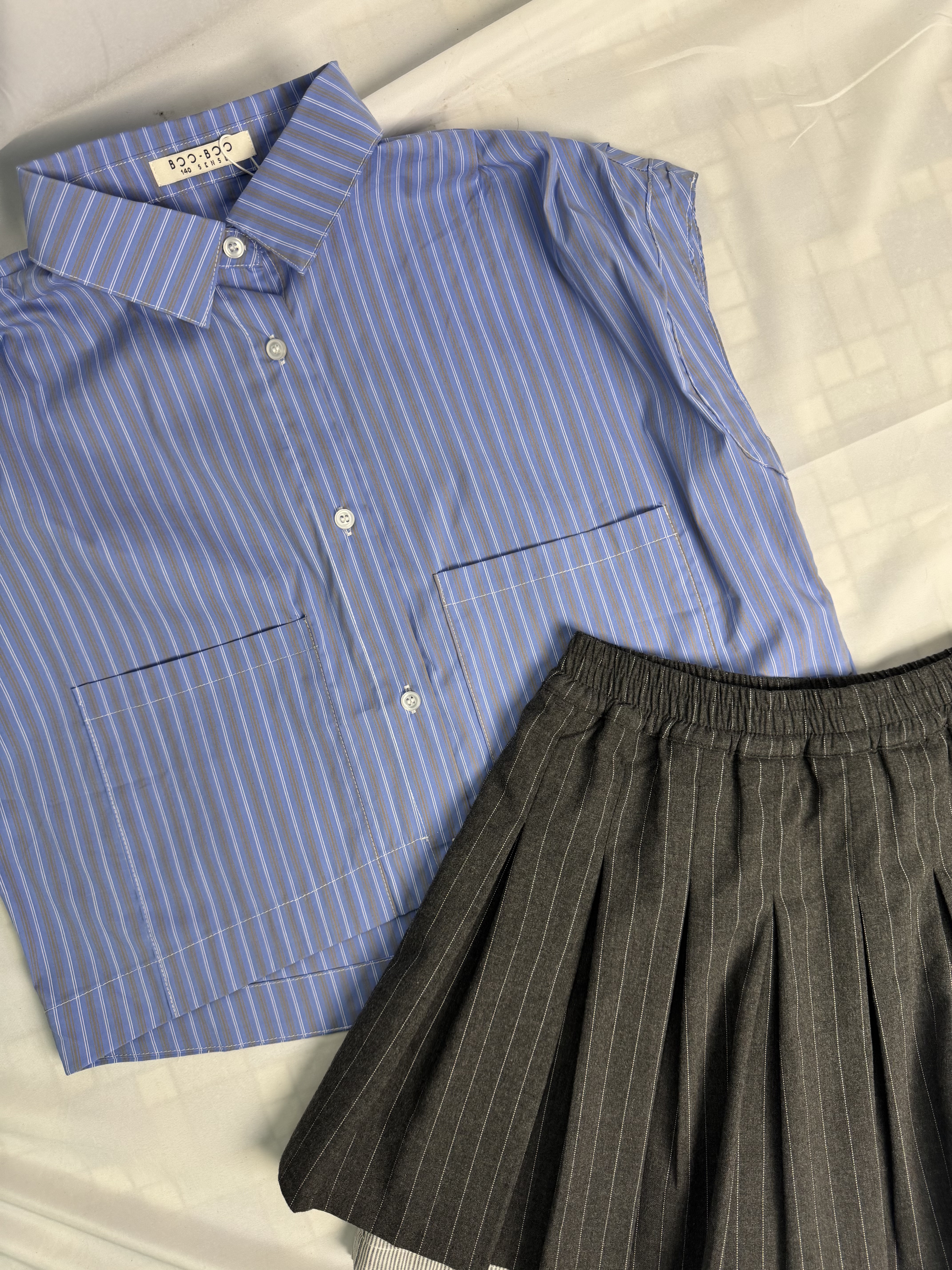 COS Stripe Blue Blouse