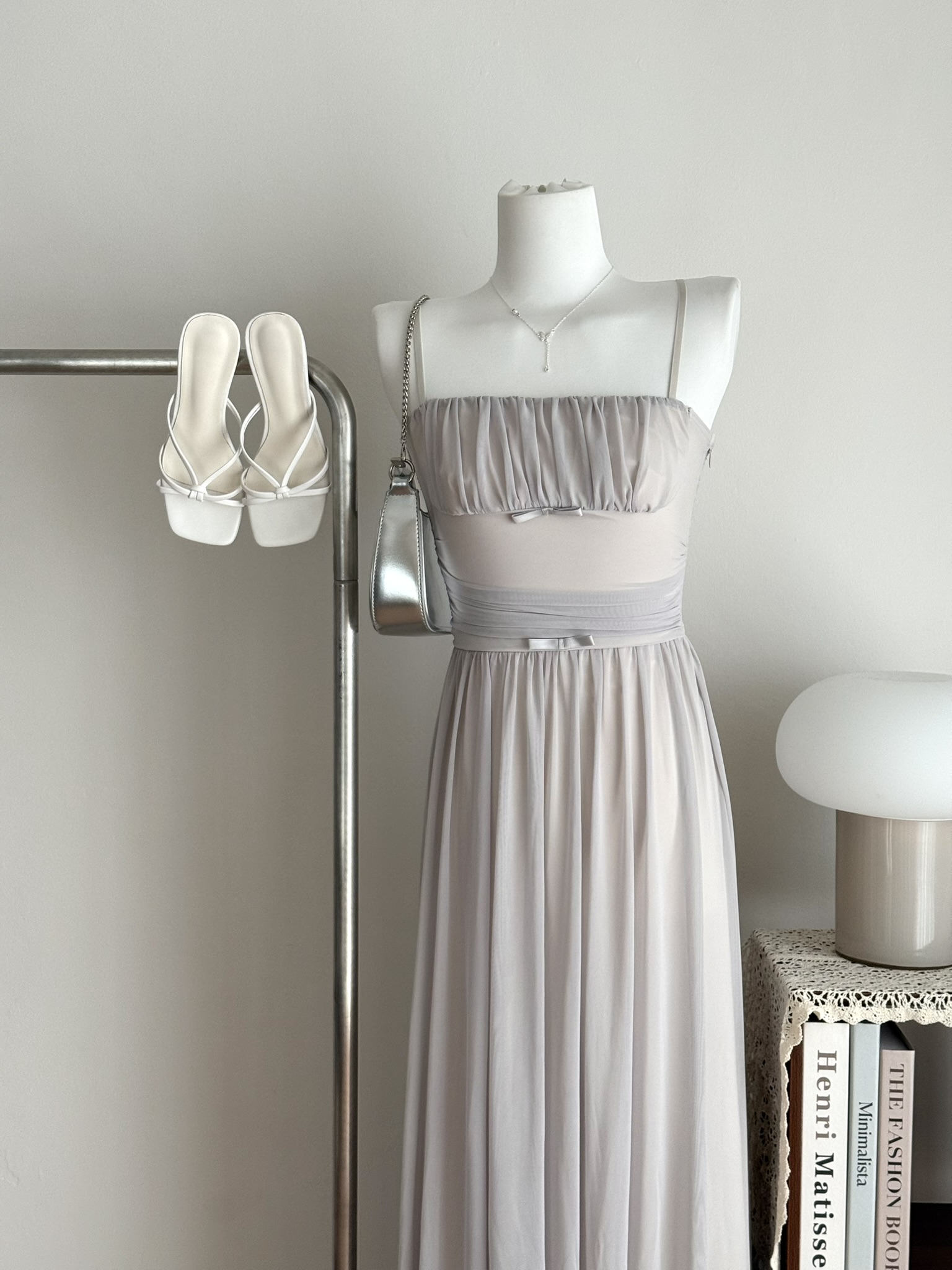Bruna Maxi Dress | Light Grey