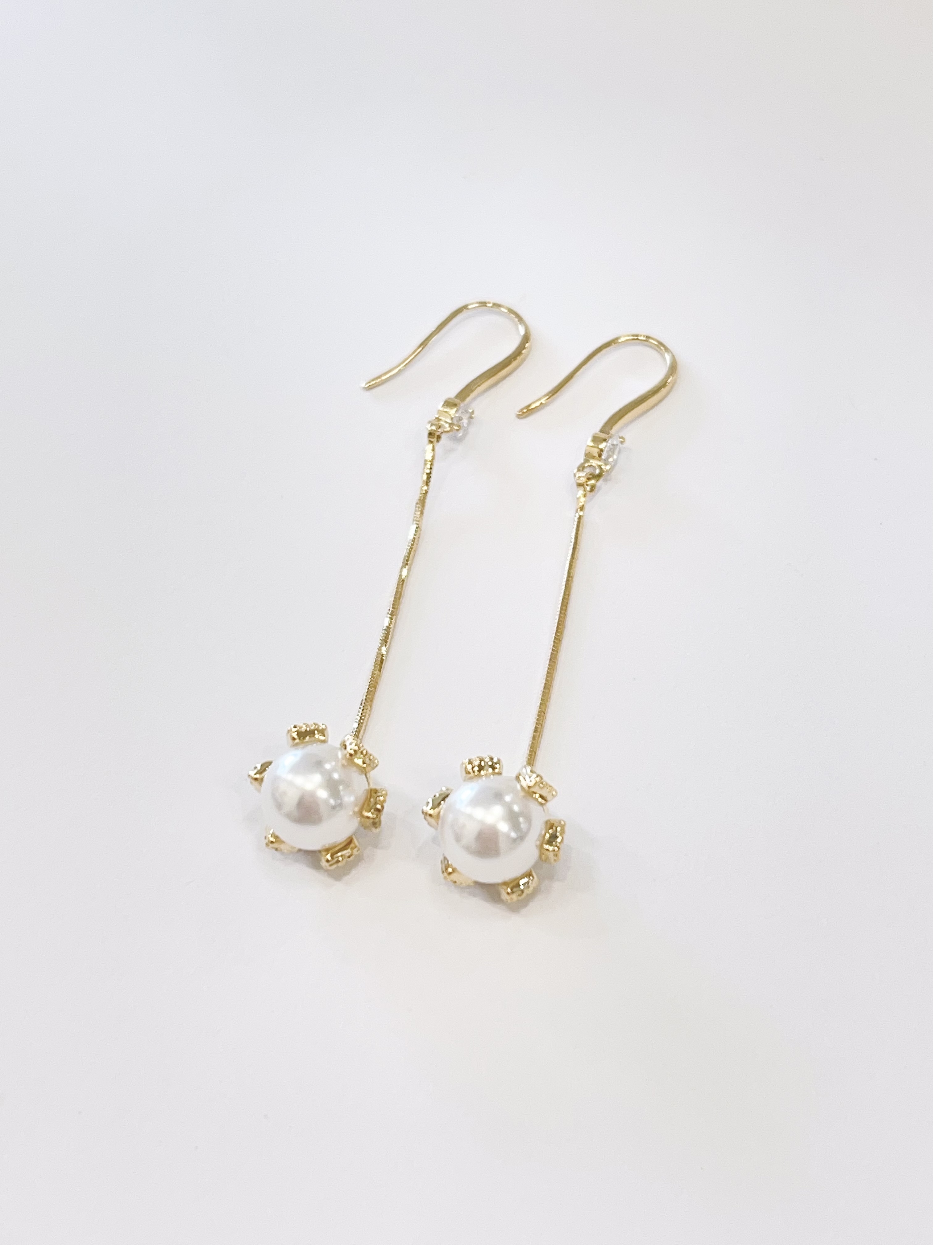 网红同款珍珠流苏耳环