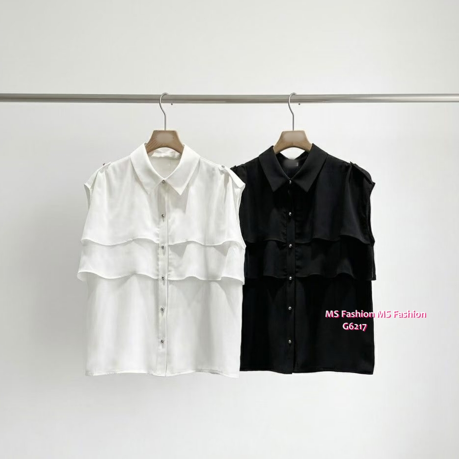 G6217 韓國🇰🇷雙層ruffle背心恤