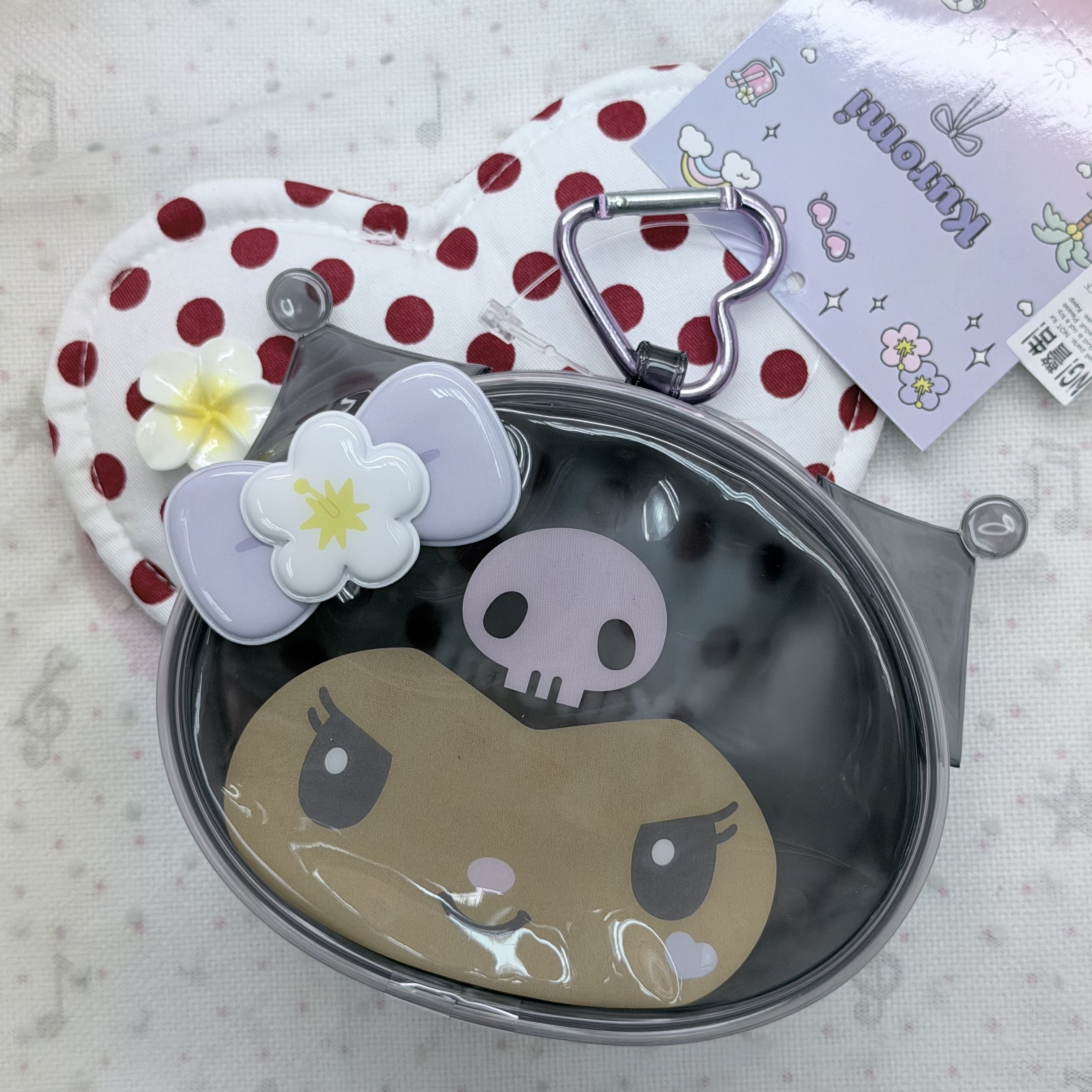 Kuromi 曬黑 半透pouch掛件