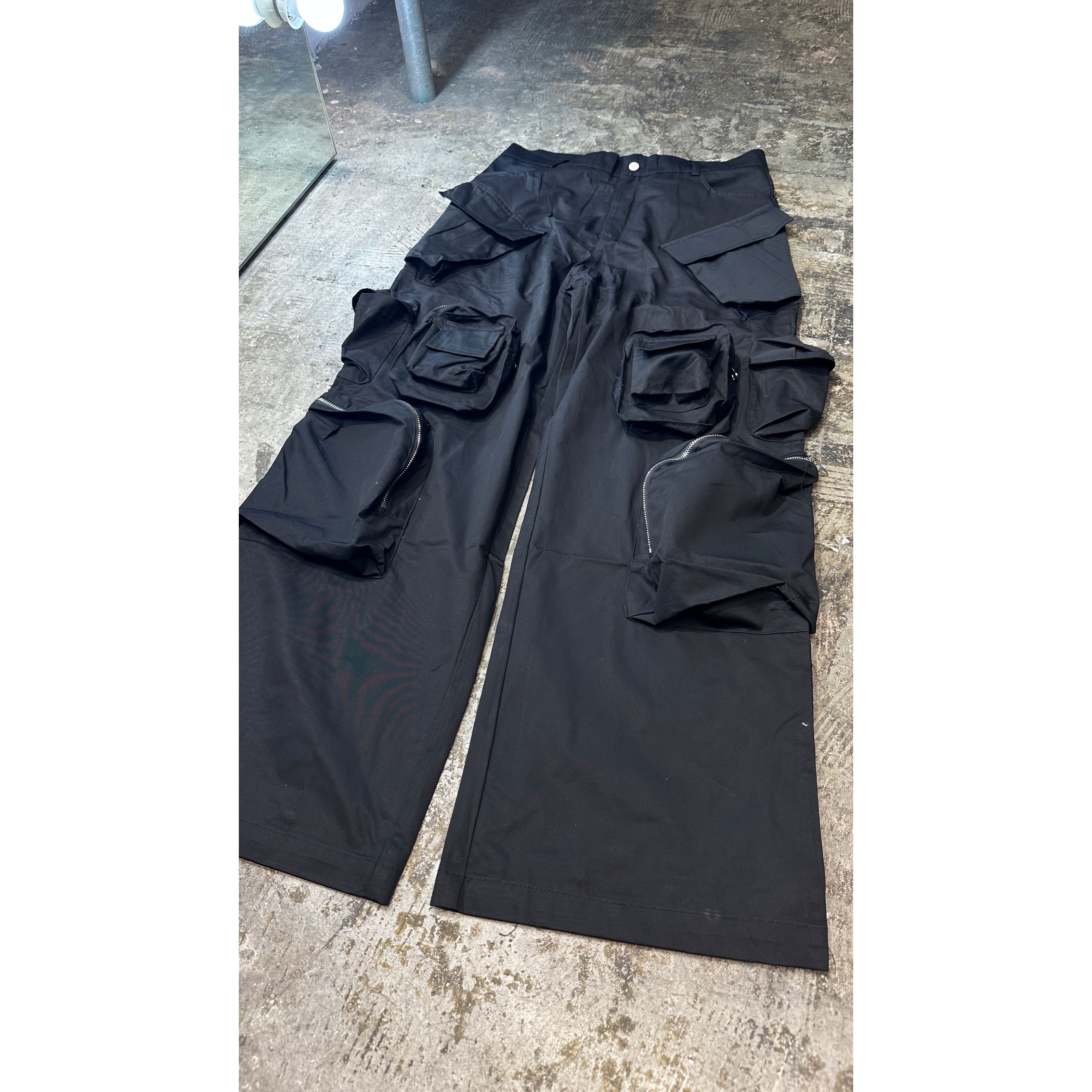 Black Nylon Full Pocket Pants | PROJECT / T