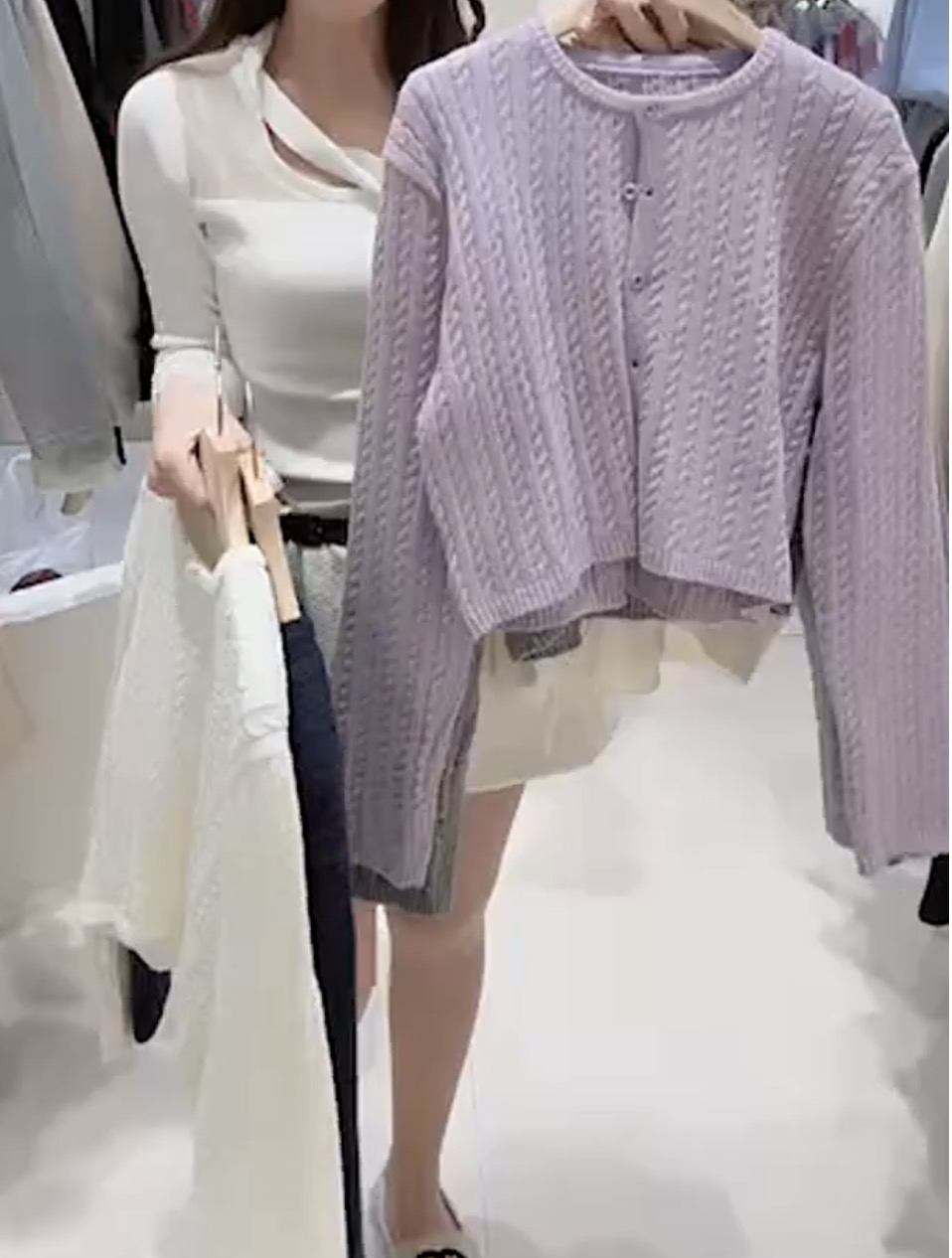 短身麻紋挺針織外套22/1 東大門檔口直播#ff2722