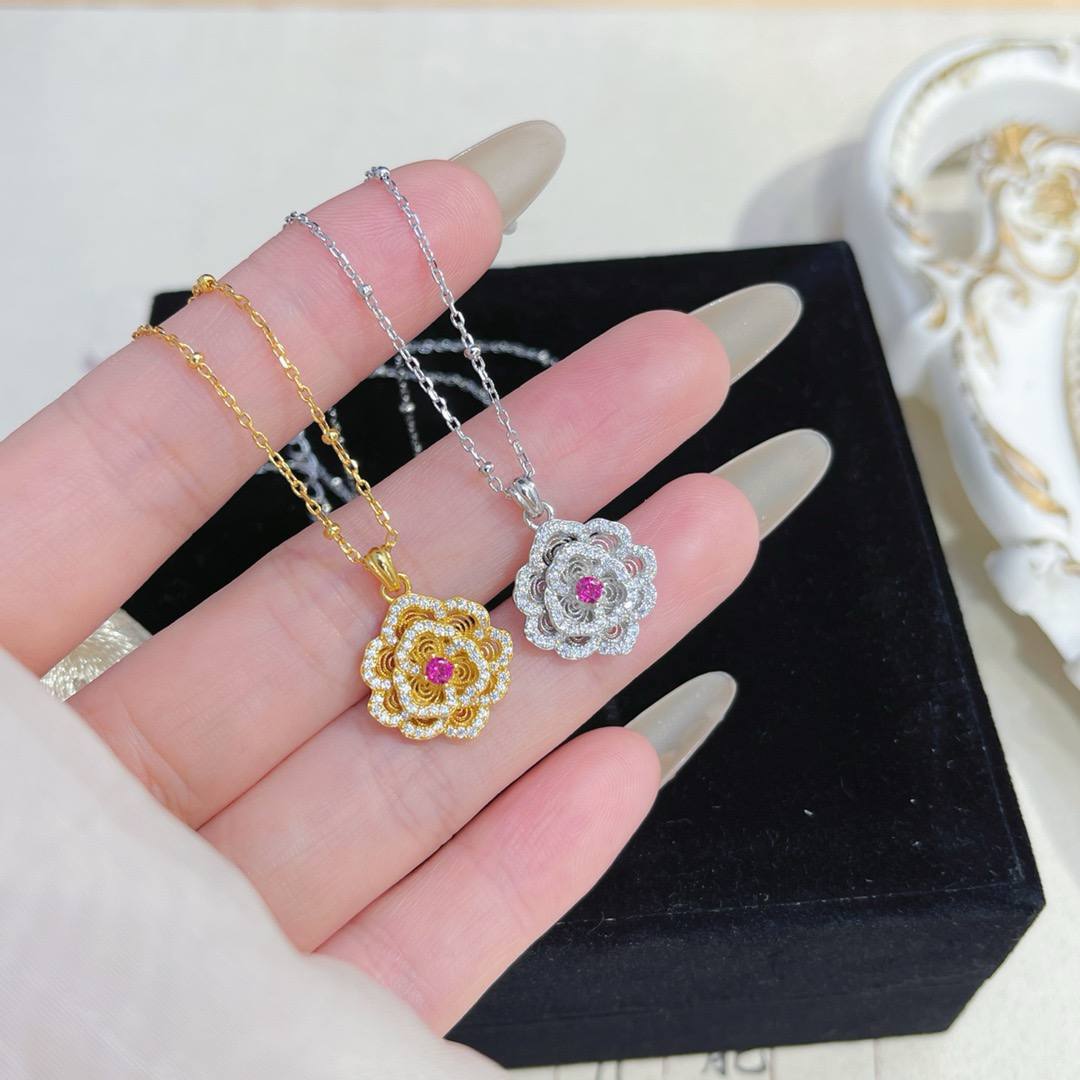🆕气质花朵吊坠女款锁骨链 🇨🇳