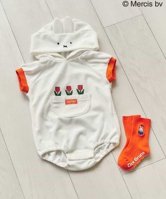 🇯🇵預訂 日本直送🇯🇵Apres les cours x Miffy系列人物造型口袋連帽短袖包屁衣