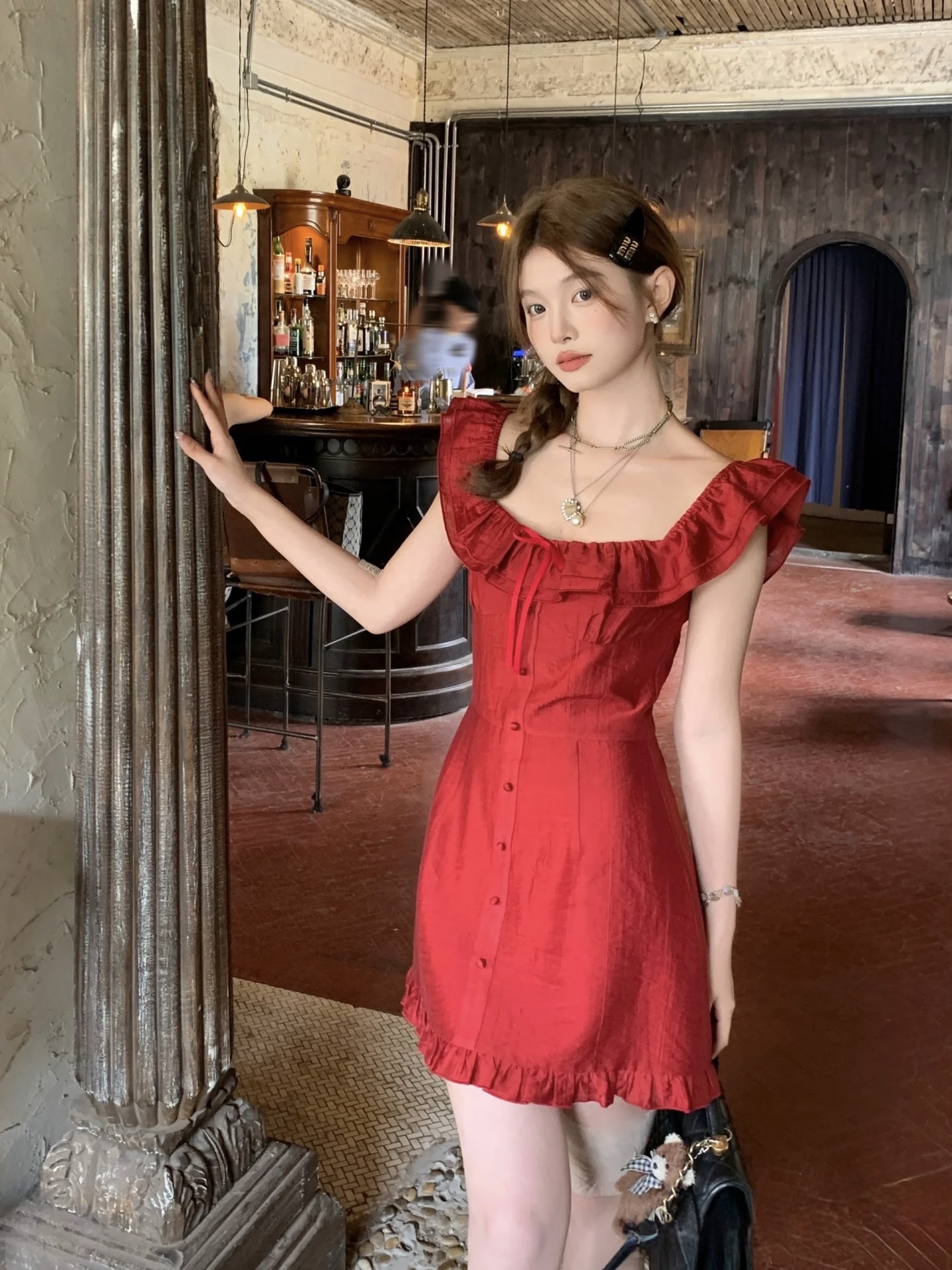 D10006小飞吊带裙