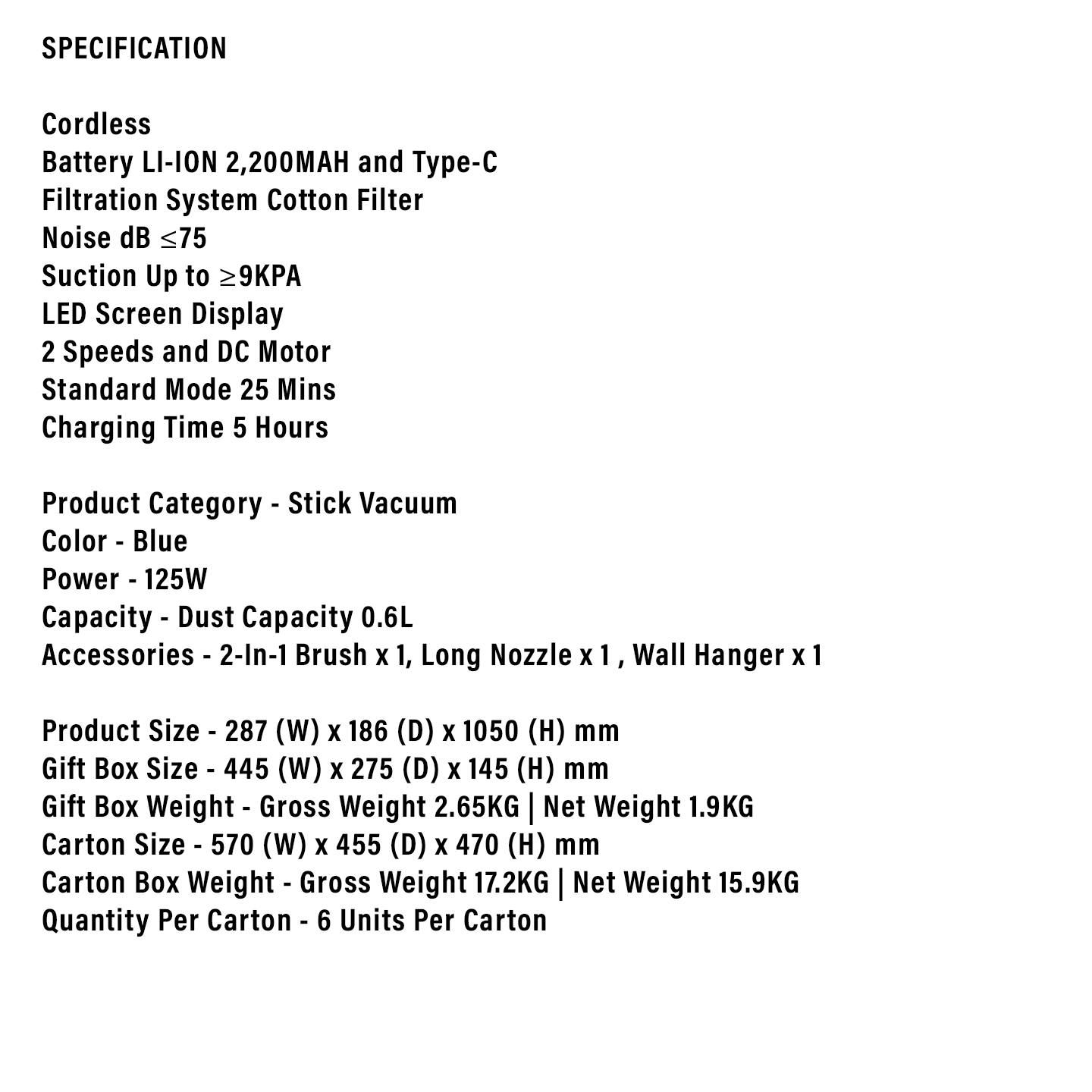Faber 125W XCyclone Vacuum FVC X CYCLONE 131L