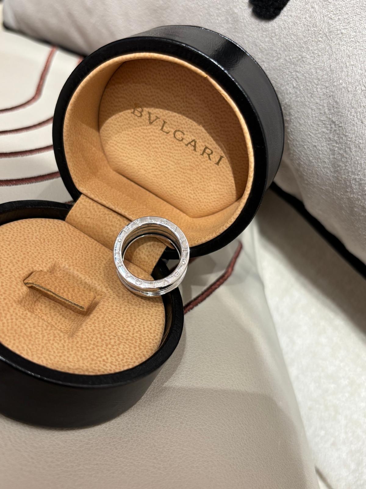 Bvlgari 18K White Gold B.Zero Three-Brand Ring 100%Authentic, 98%New ✅Box