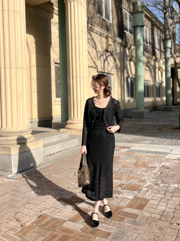 The Lacie Cardigan Set (Black)