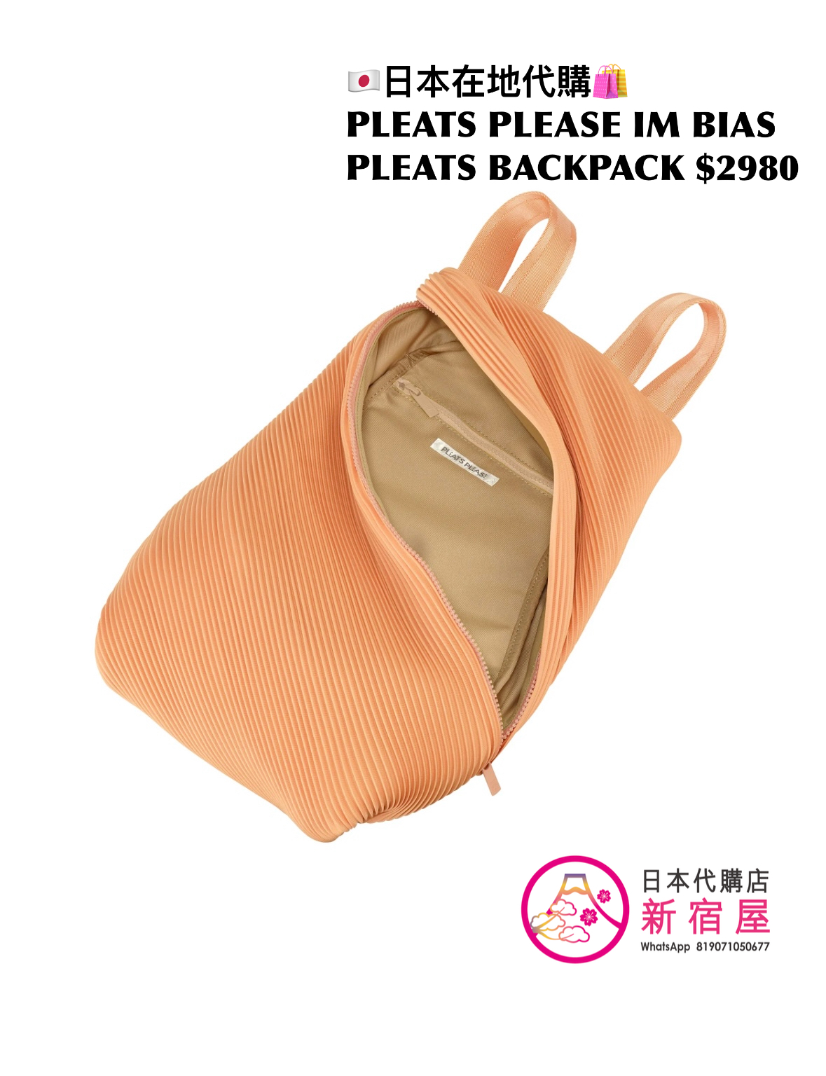 PLEATS PLEASE ISSEY MIYAKE BIAS PLEATS BACKPACK