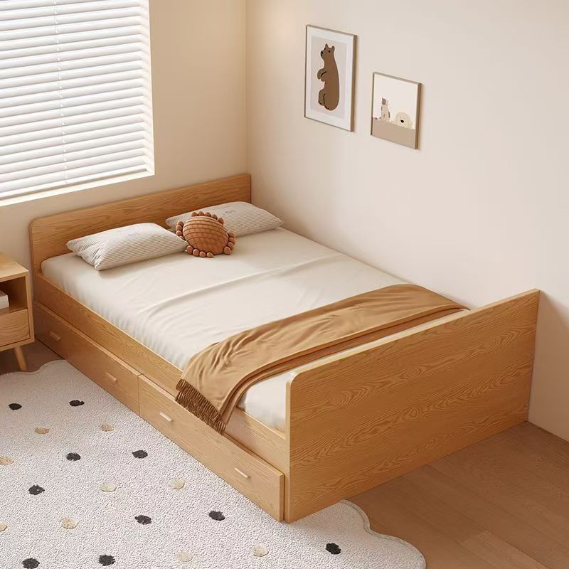 兒童床書架櫃一體多功能臥室細單位儲物現代男女孩地台單人床 bed