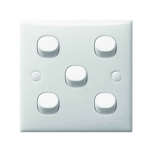 施耐德 E30 白 5位單控開關掣
