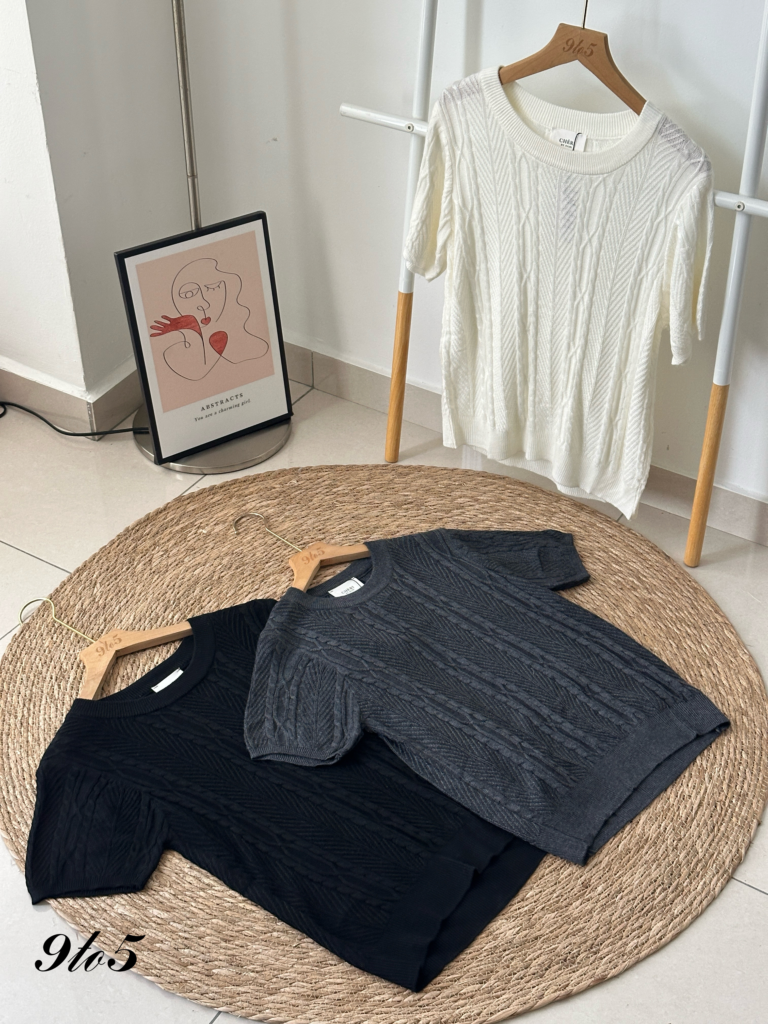 T4007 Short Sleeve Knit Top - 3 Colors 