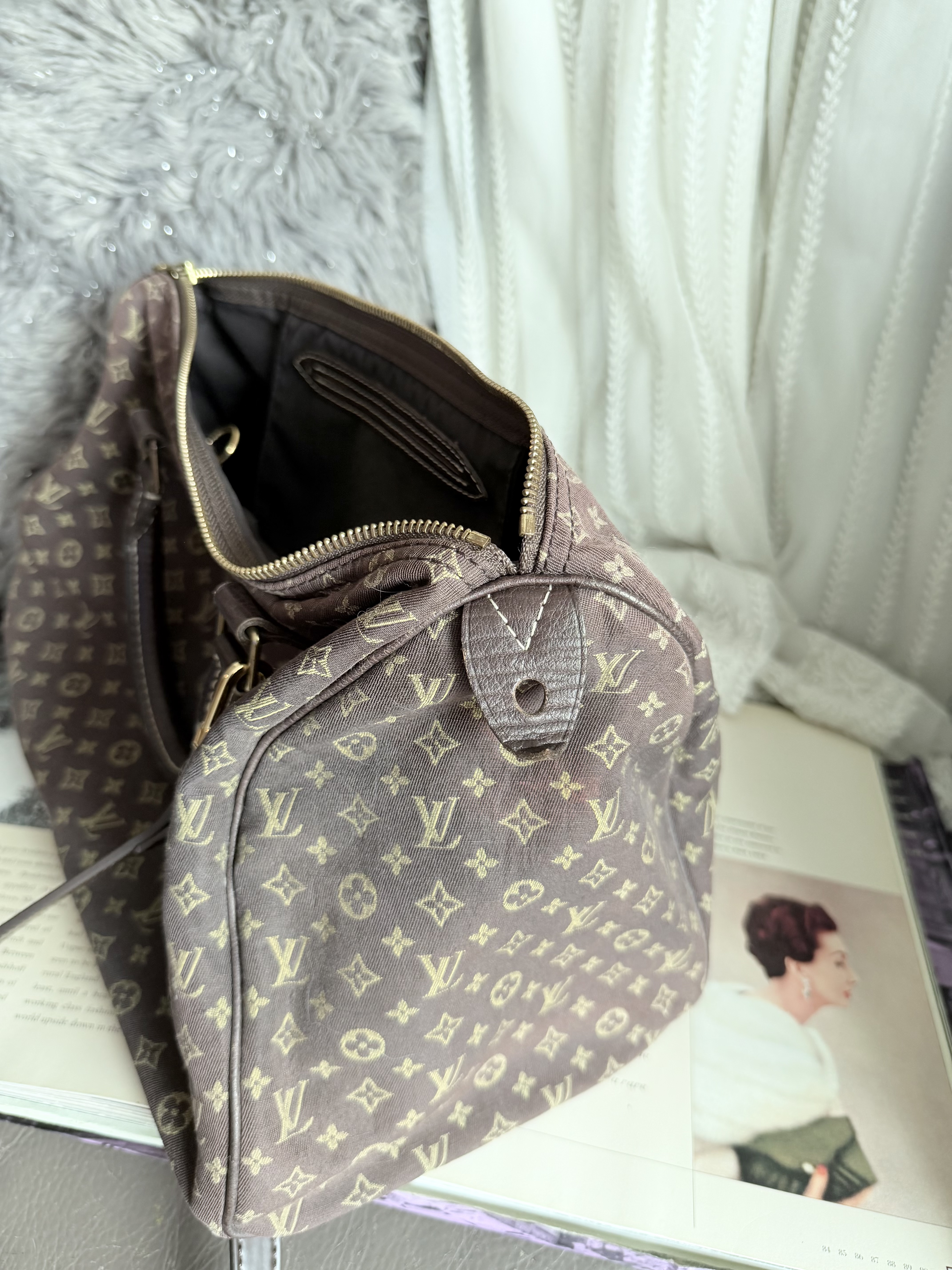vintage louis vuitton speedy denim monogram bag