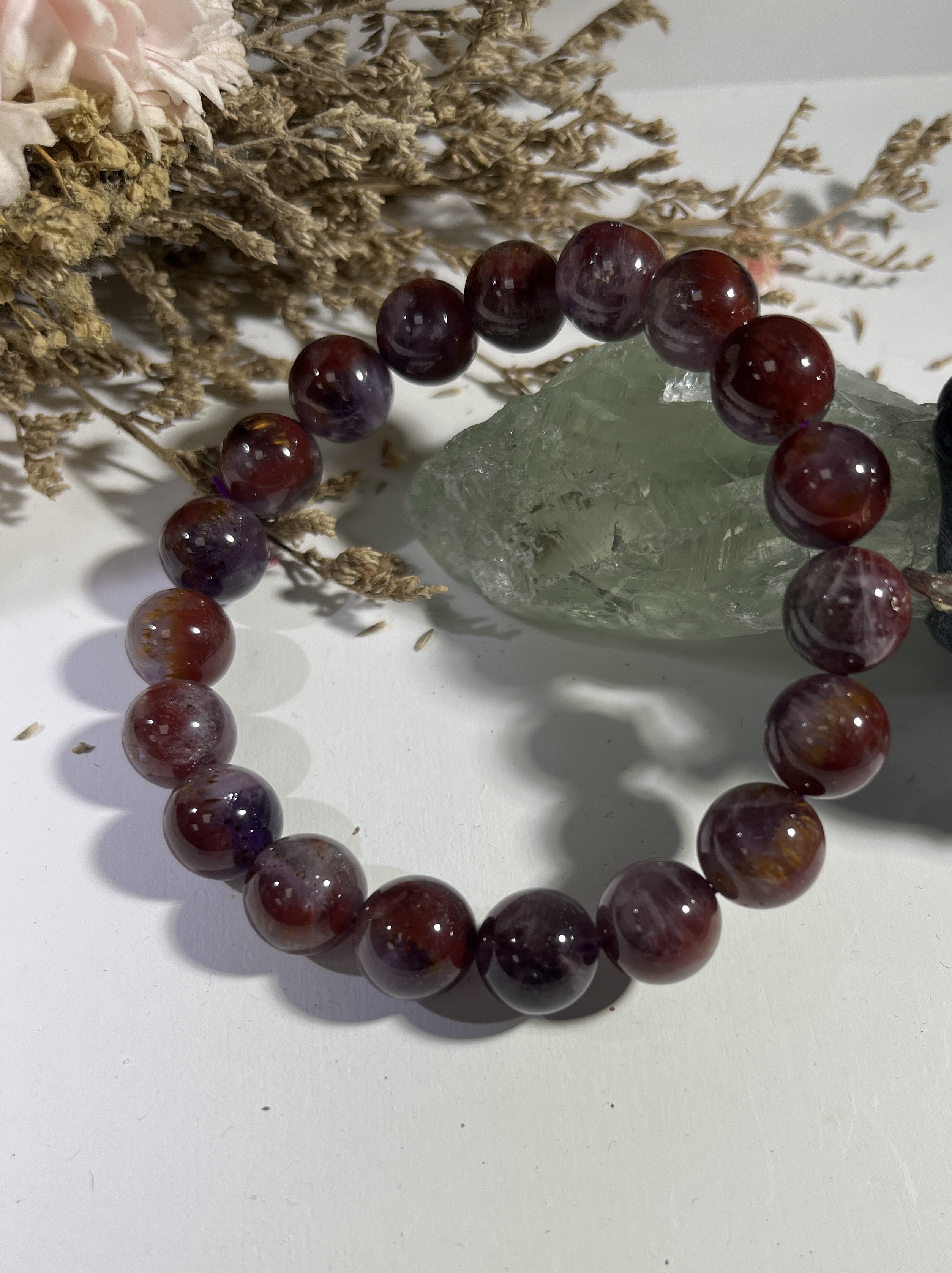 高品質透體帶金牙紫紅極光 10m+