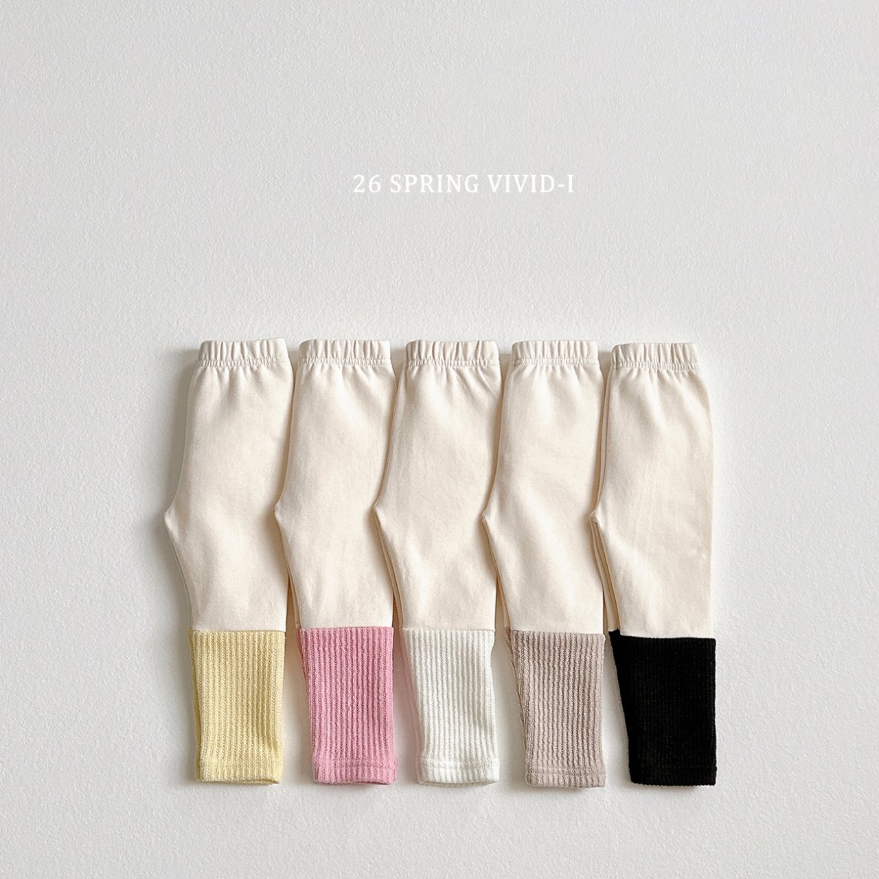 🌸預訂 韓國直送🌸🇰🇷VIVIDI五色針織拼接打底褲