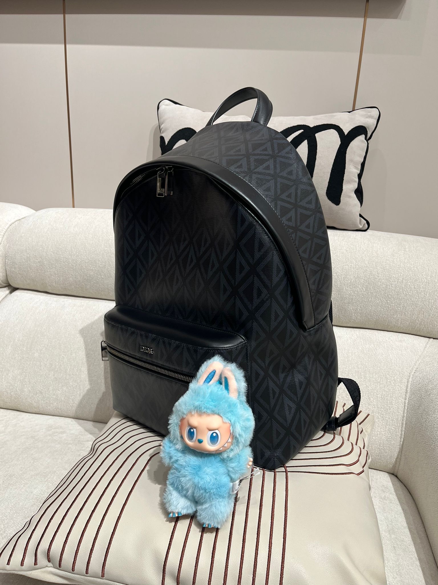 未使用品 Dior Diamond Backpack Black 100%Authentic, Unused ✅證書✅Dust bag