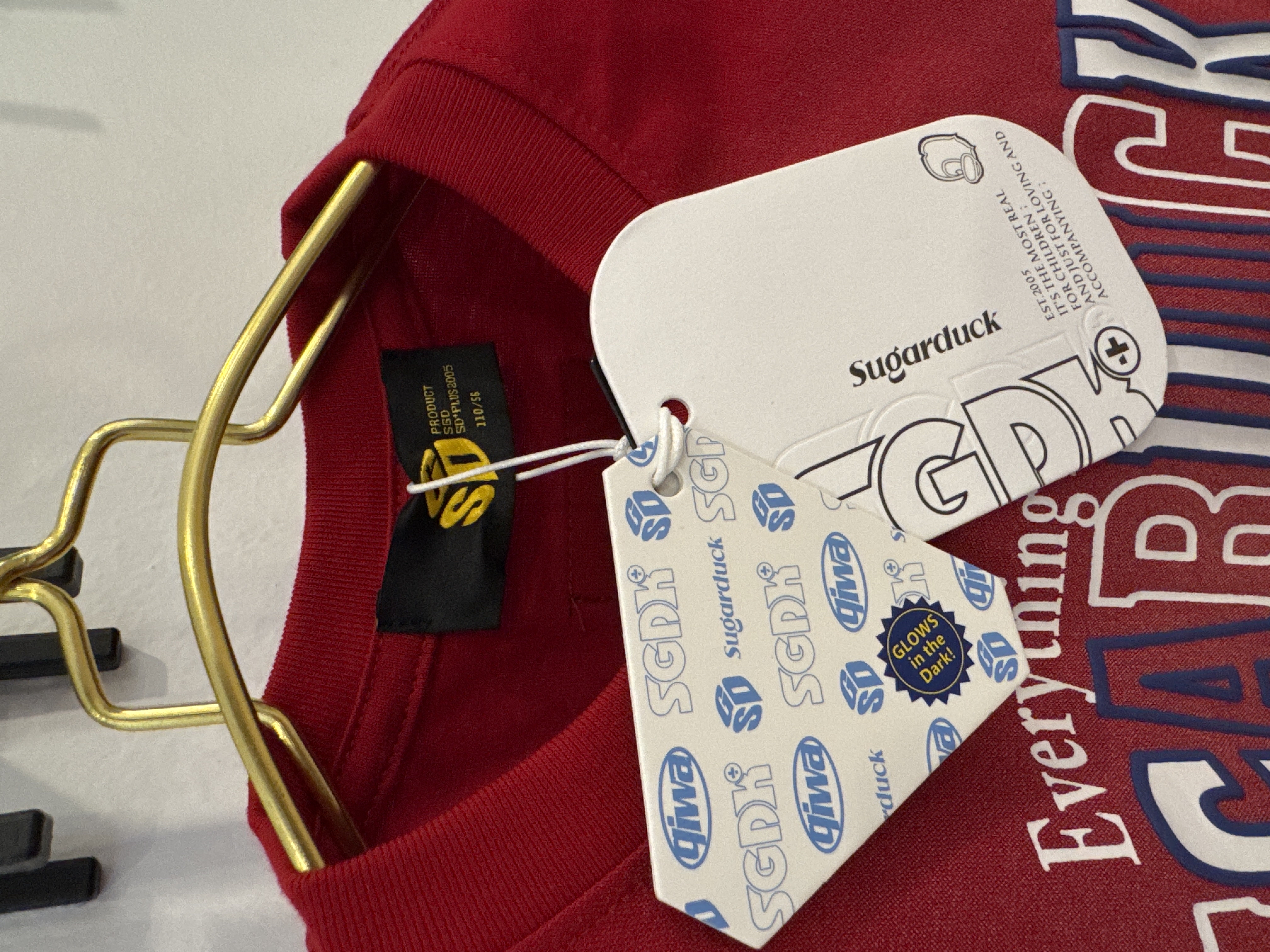 SGD+ Oversize Red Glow In The Dark Top  