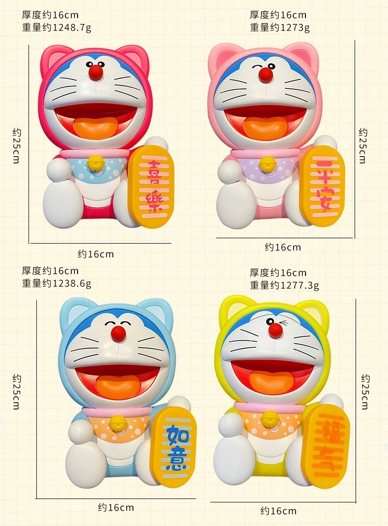 [訂購] 多啦A夢錢罌 擺設 福氣滿滿招財貓 (共8款)