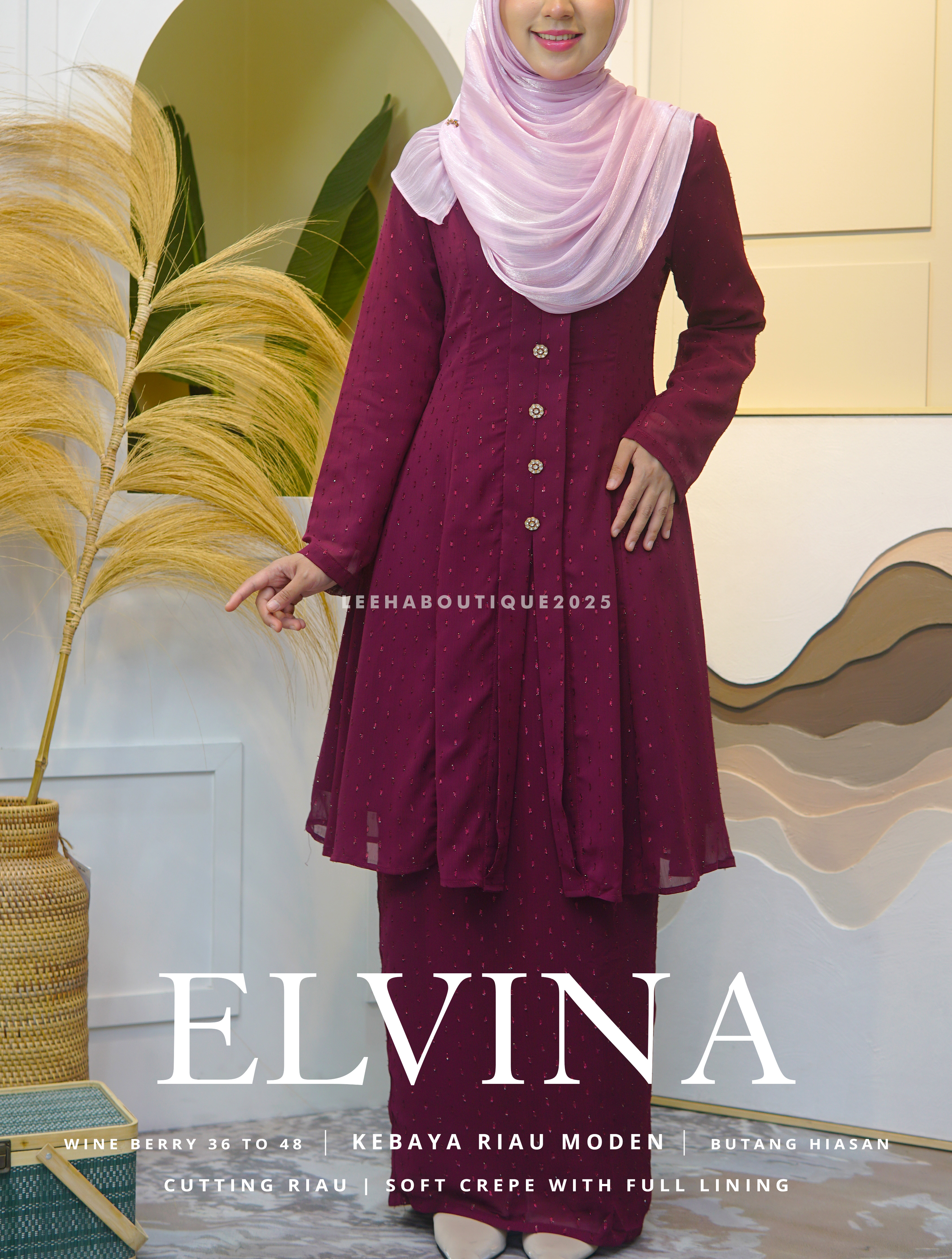 Kebaya Riau Moden Elvina ✨