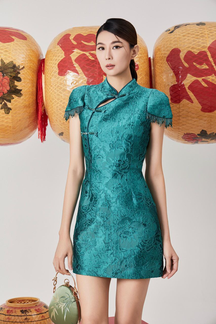 修身旗袍连身裙 2113