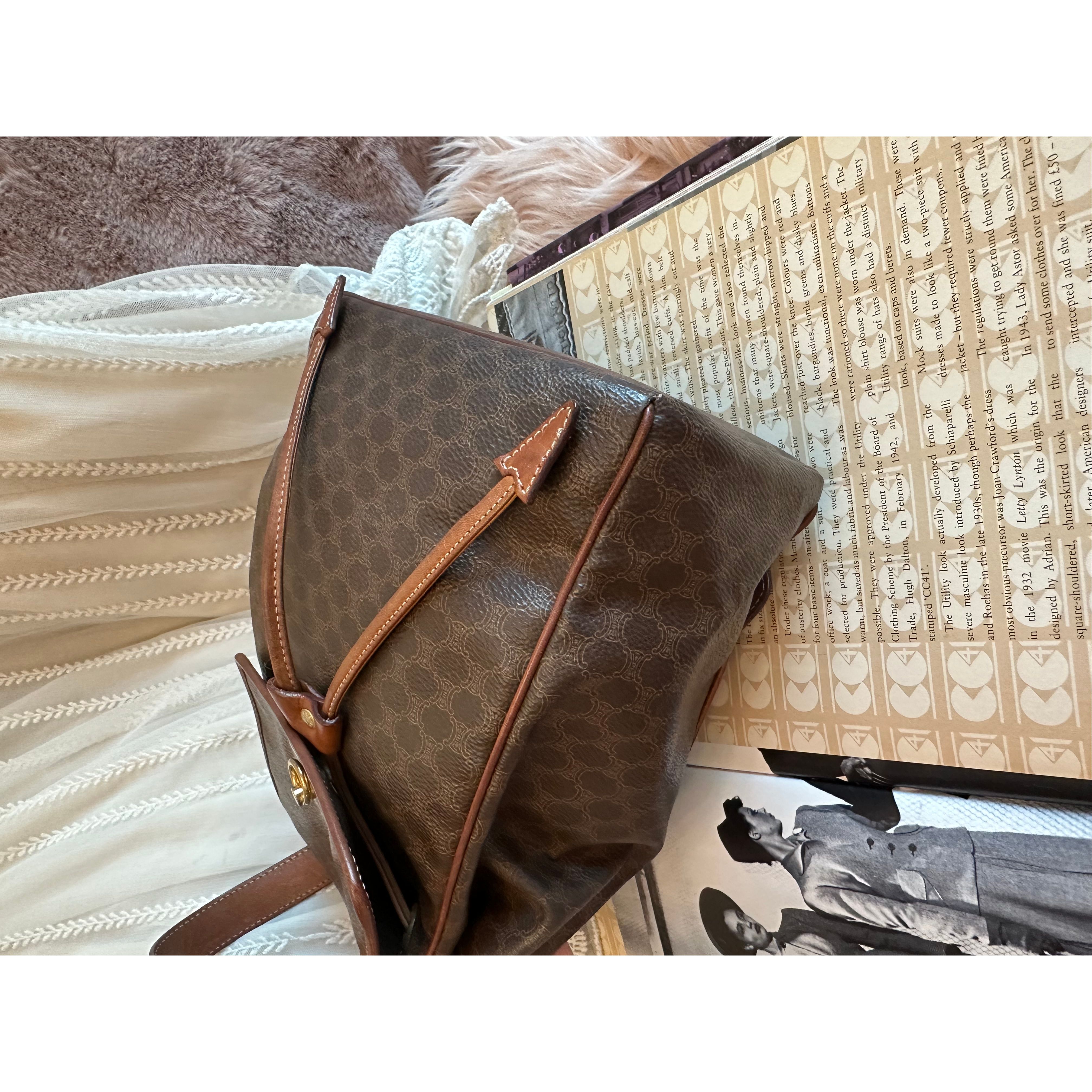 CELINE Macadam Triomphe Backpack Brown Vintage Old Celine kiefuk