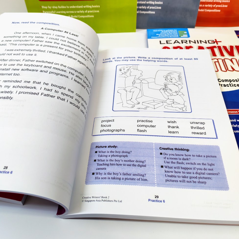 SAP Learning Creative Writing Workbook 1-6 (一套6本)  | 新加坡英文寫作SAP07